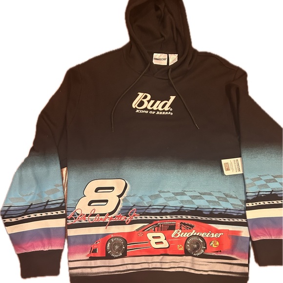 Nascar Other - Unisex Budweiser casual Racing Graphic cozy Hoodie Dale Earnhardt LG NWT